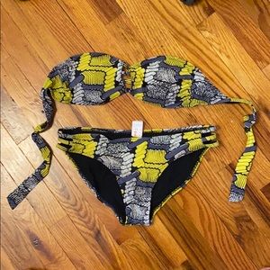 Red Carter Strapless Bikini